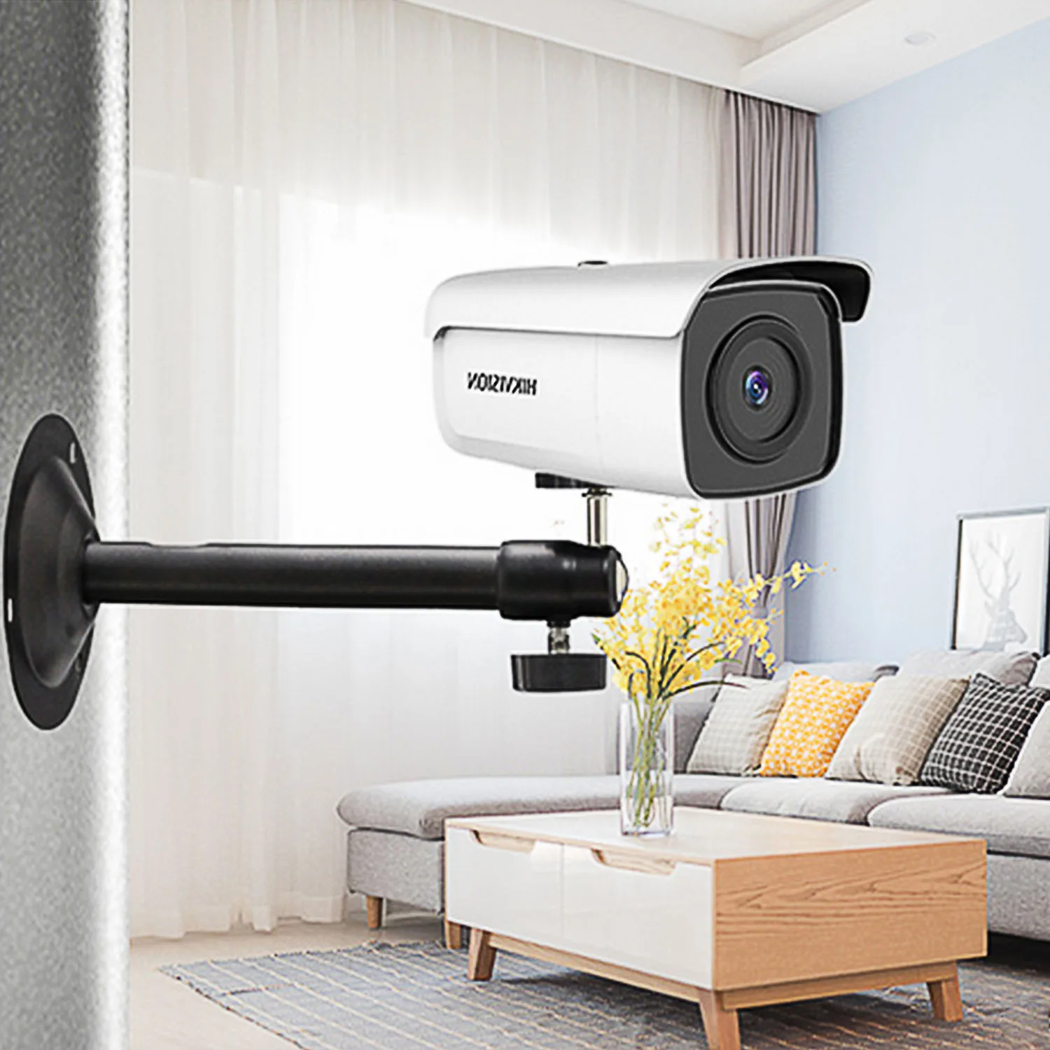 Besegad 360 تدوير العارض شماعات حامل العارض مراقبة كاميرا جدار سقف دعم جبل شماعات دعامة حامل