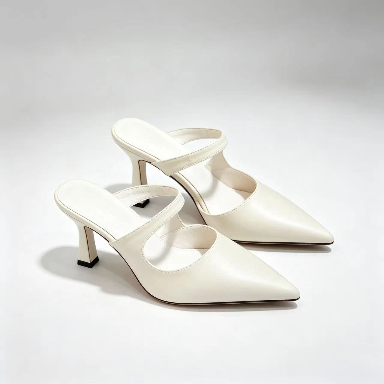 Ladies Pointed Mule High Heels Stretch Sandals Single Strap Thin High Heels Ladies Fashion Party Dress Shoes