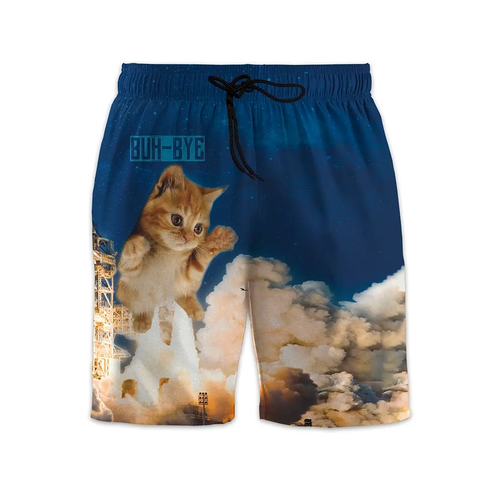 Fashion Printed Casual Men Shorts Adjustable Waist Daily Wear Outdoor Vacation All Match Trendy Male Short Pants