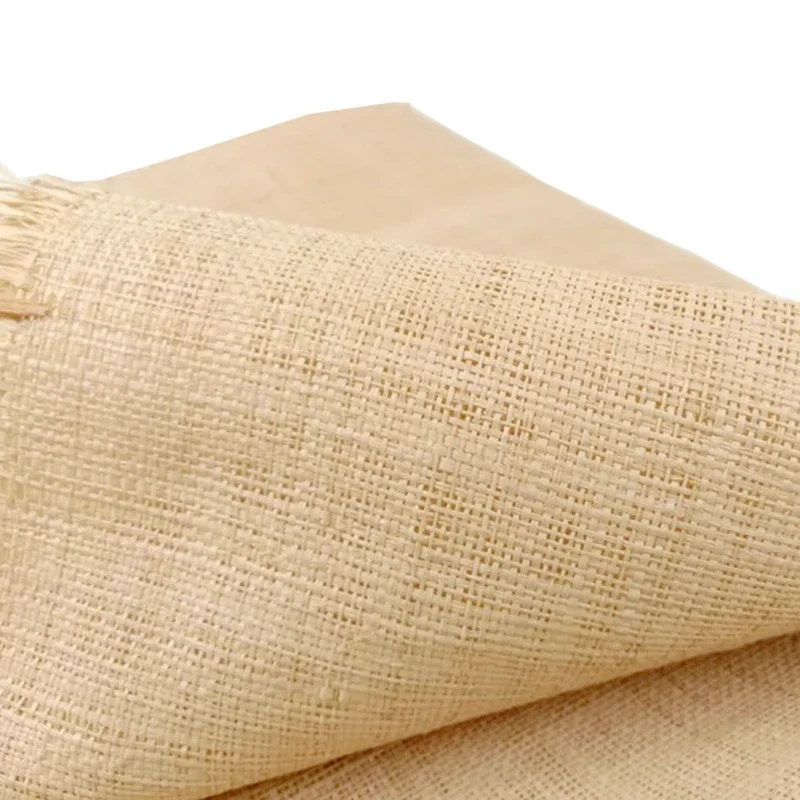 Natural Real Raffia Mat Handmade Weaving Rope Rattan Material Webbing for Home Furniture Chair Table Decoration Like Rattan