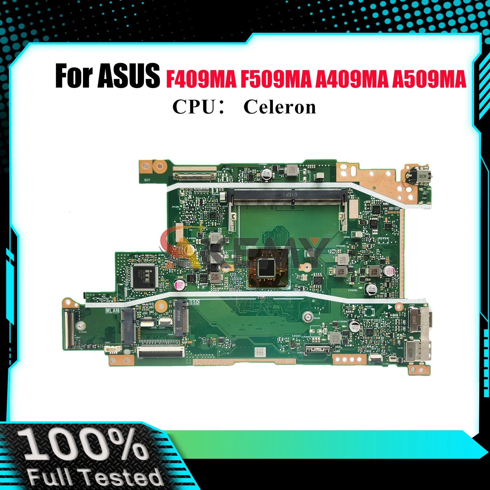 

X409MA Laptop Motherboard For ASUS VivoBook X409MA F509MA A409MA F409MA X409M A509MA Mainboard W/ Celeron CPU tests OK fast ship