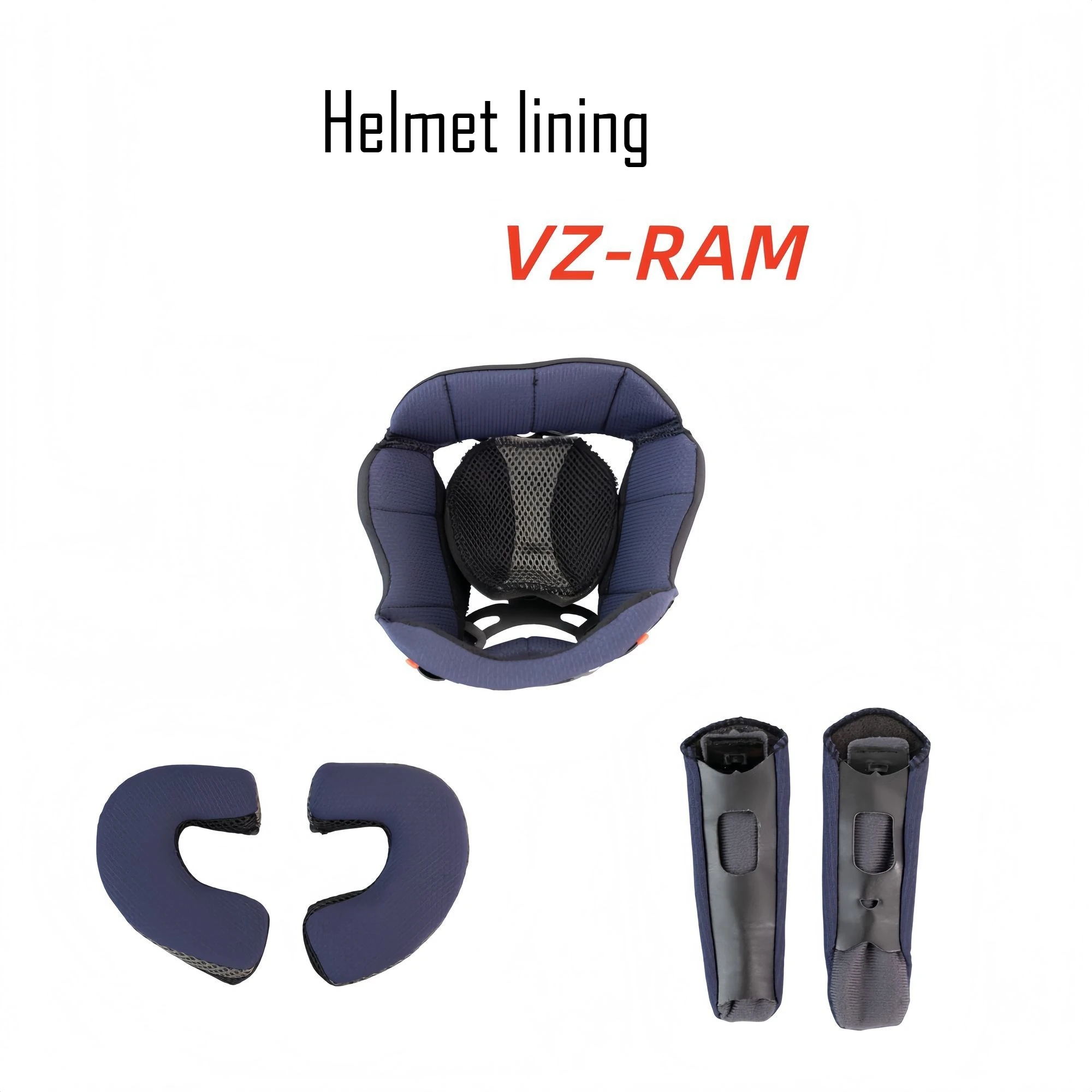 

Helmet Lining for VZ-RAM Three Quarter Helmet SZ-RAM4/5 Top Lining Cheek Sponge Lining
