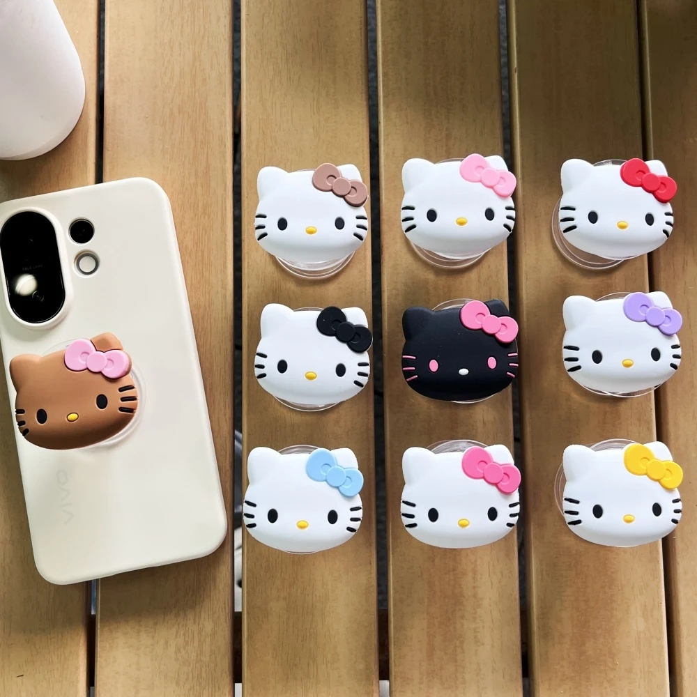 Simpatico supporto per telefono Sanrio Hello Kitty Griptok Supporto per anello da dito per custodie iPhone Samsung Grip Tok Socket Staffa regalo per ragazza