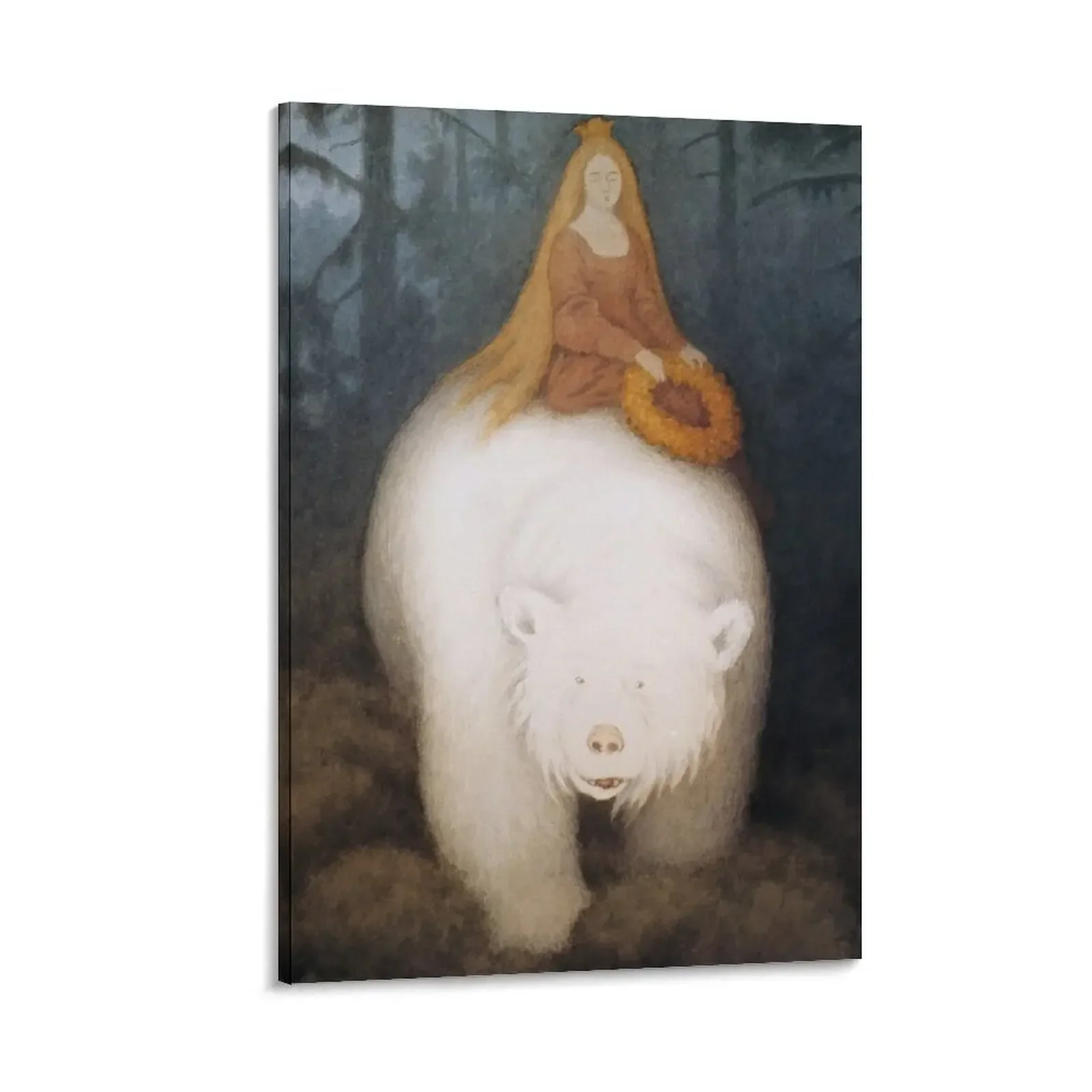 

“The White Bear” by Theodor Kittelsen Canvas Painting bedroom decoration wall decoration poster