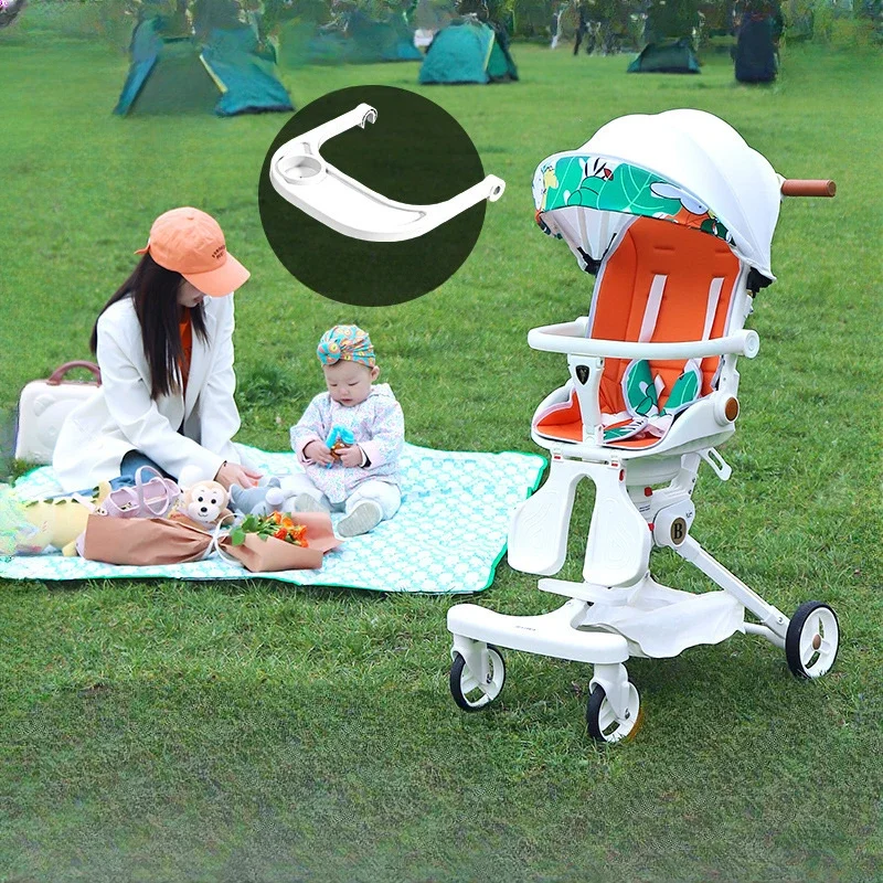 Sitting and Reclining Stroller  Light Four-wheeled Stroller Newborn Trolley Foldable High-view Baby Carriage Infant Trolley