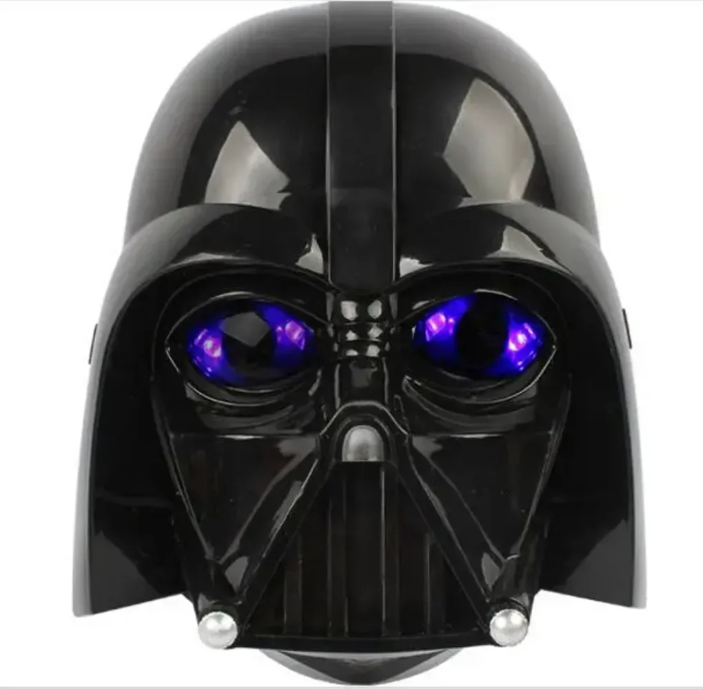 LED Glow Flshing Mask Plastic Black Warrior Darth Vader Masks Helmet Costume Halloween Party for Cosply Mask