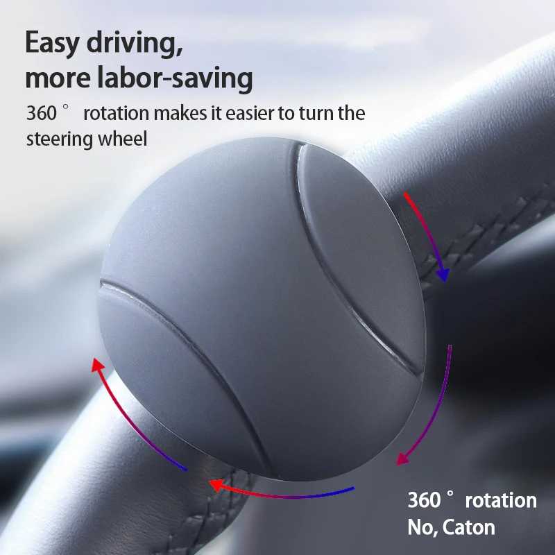 Steering Wheel Booster Ball Anti-slip Durable Multifunctional 360 Degree Rotation Car Supplies Steering Wheel Booster Metal