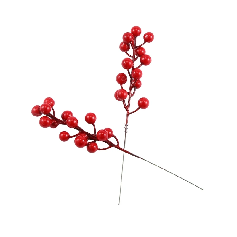 120 Pack 8Inch Artificial Christmas Red Berries Stems For Christmas Tree Ornaments,DIY Xmas Wreath image 5