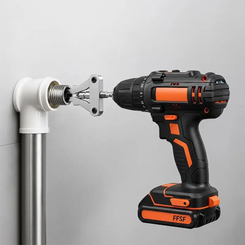 DIY Pipe Extractor Tool Broken Thread Puller Hex Shank Fits Power Drill for PPR PVC MPP Pipe Small Repair Jobs
