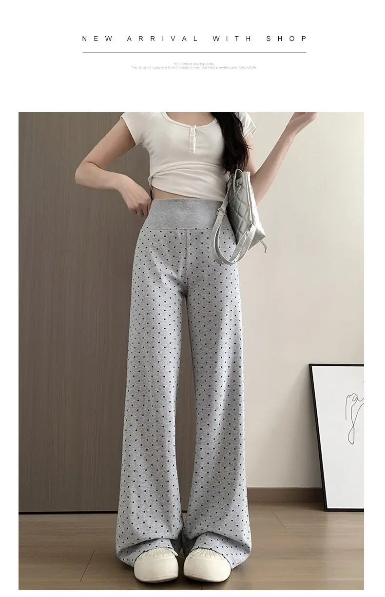 Damen High-Waist Polka-Dot Boot-Cut Hose Schlanke Casual Leggings Retro Vielseitige Oberbekleidung für Fitness, Laufen und Outdoor-Sport – Detail 7
