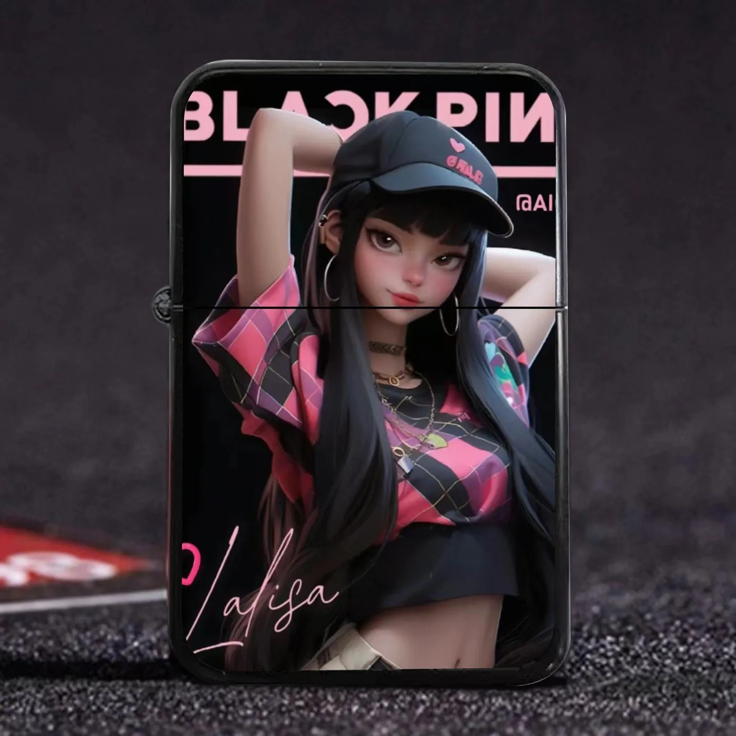 Lisa kerosene lighters, creative manga, Korean celebrity girl group, manga, collection, birthday gifts