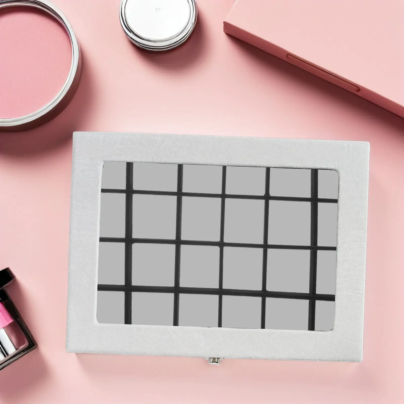 

Adjustable Jewelry Tray Divider Inserts Soft Anti-Wear Organizer with Black Compartments for Storage Display Multi-Grid Divider