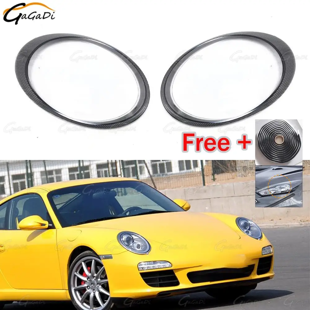 

Абажур для фар автомобиля подходит для Porsche 997 911 Carrera 2006-2012, корпус лампы фары для отправки резиновой ленты