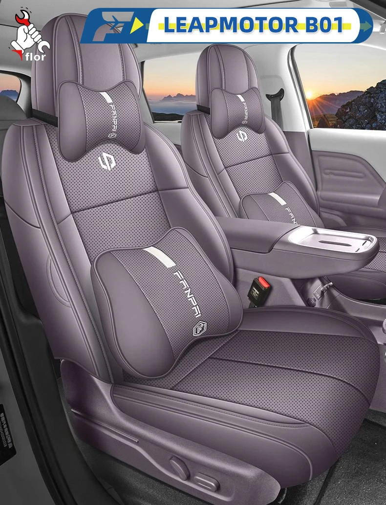 Left-Drive Car Seat Cover For LEAPMOTOR B01 2025 Custom Fit Seat Cover Full-Surround Seat Cushion Seat Protection Cover