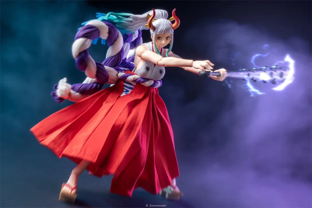 【High Quality] SHF 1/12 Scale Pirate King Yamato Red Long Style Pleated Skirt with Bow Knot Model for 6" Action Figure Body