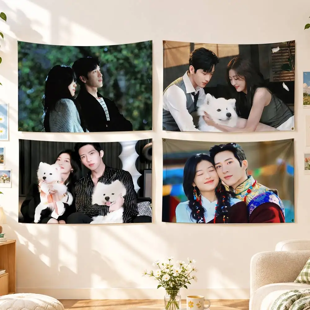 The Early Spring J-Jing Boran as Luan Nian Luke Flags Wall Hanging Background Art Banner for Bedroom Home Outdoor Decor