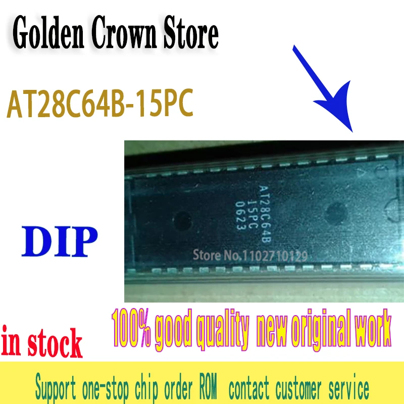 1~10PCS/lot   AT28C64-15PC DIP-28 AT28C64-15PI DIP28 AT28C64 DIP AT28C64B-15PC AT28C64-15 new original In Stock