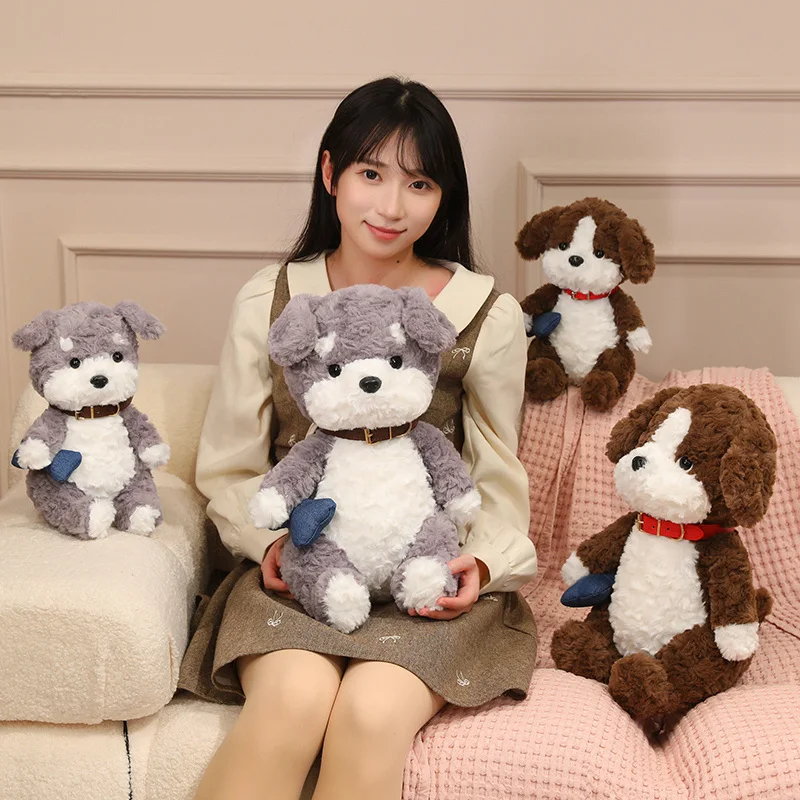 22-45cm Simulatie RealLife Huisdier Schnauzer Pluche Speelgoed Gevuld Pluizig Dier Schattige Beagle Hond Baby Appsease Pop Zacht Kinderen Speelgoed Cadeau