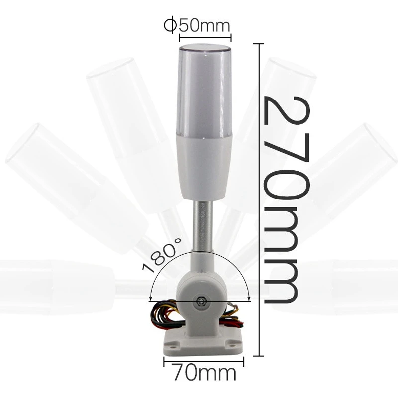 

Reliable-Tricolor Folding 24V Led Warning Lamp Alarm Led Signal Tower Caution Light For CNC Machines Indicator Fault Safety Ligh