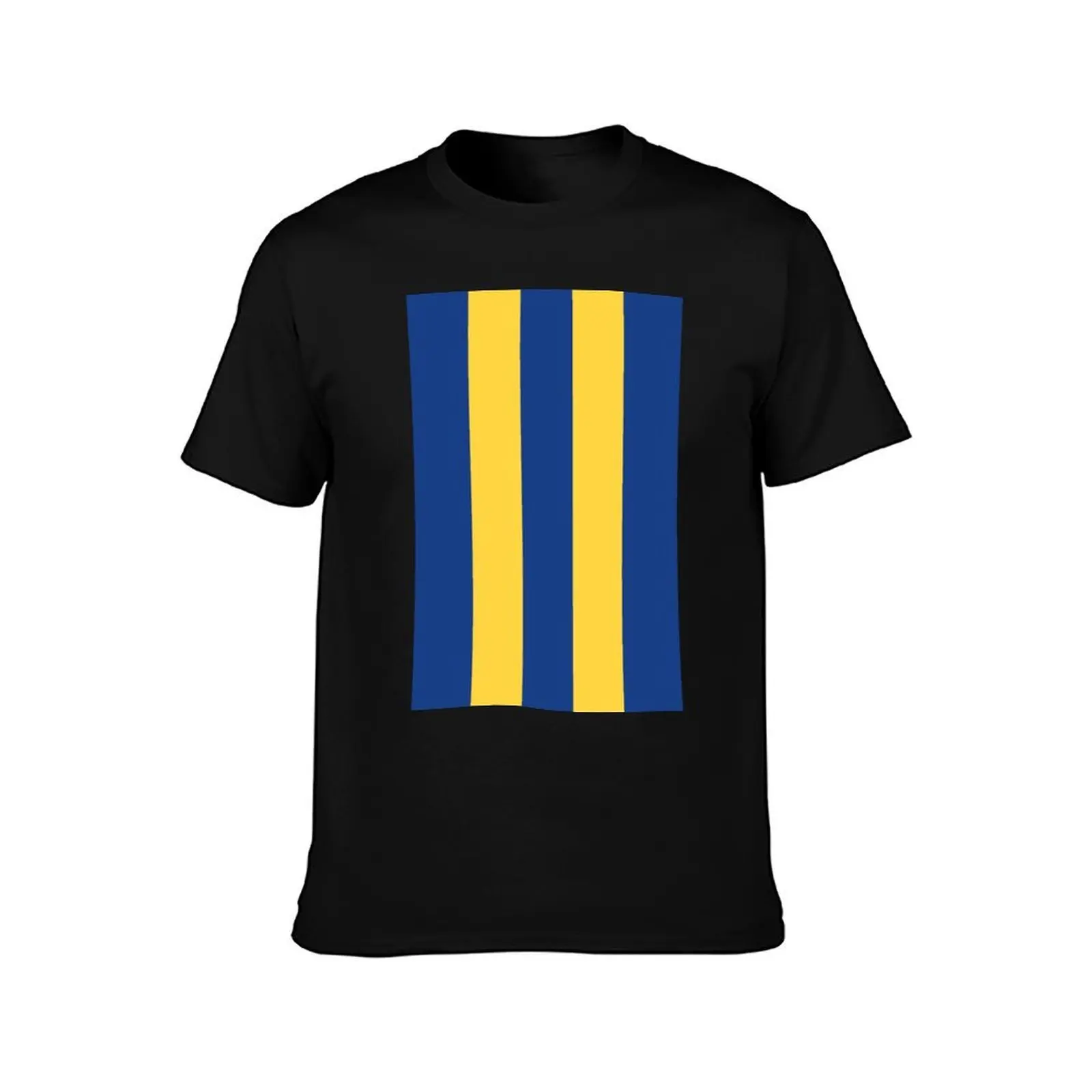Leeds Retro 1994 Blue and Yellow Away Striped T-Shirt, Summer Casual Cotton Tee, Oversized Streetwear Tops, Unisex Men Women