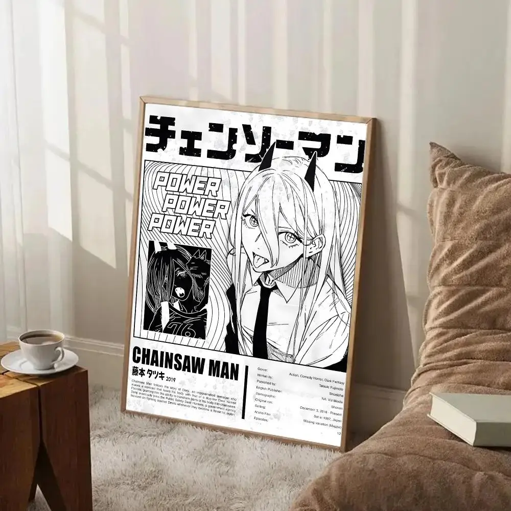Anime Devil C-Chainsaw Man Poster, Gemälde, Wandkunst, Wandbild für Wohnzimmer, Heimdekoration und Geschenke – Detail 11
