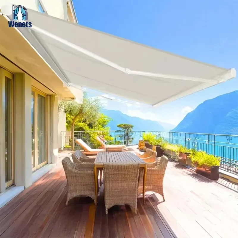 for Custom Aluminum Alloy Awning Canopy Metal Full Cassette Awning for Balcony Garden