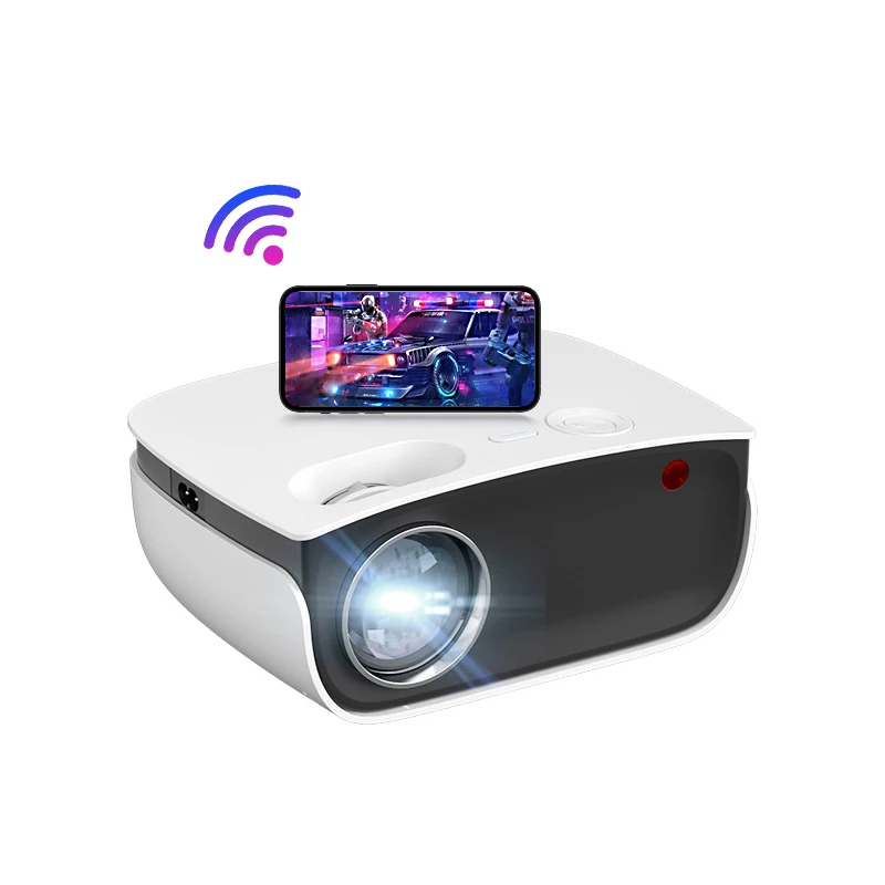 WiFi Mini Projector with Screen Mirroring 7000 Lumens Home Cinema Projector 1080P Full HD Portable Video Projector with 250