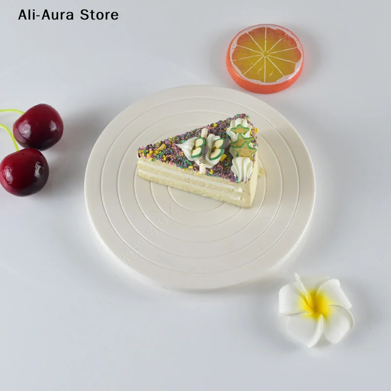 DIY Cake Rotary Table Mini Plastic Fondant Cake Turntable Revolving Platform Anti-skid Round Cookie Stand Rotating Kitchen Tools