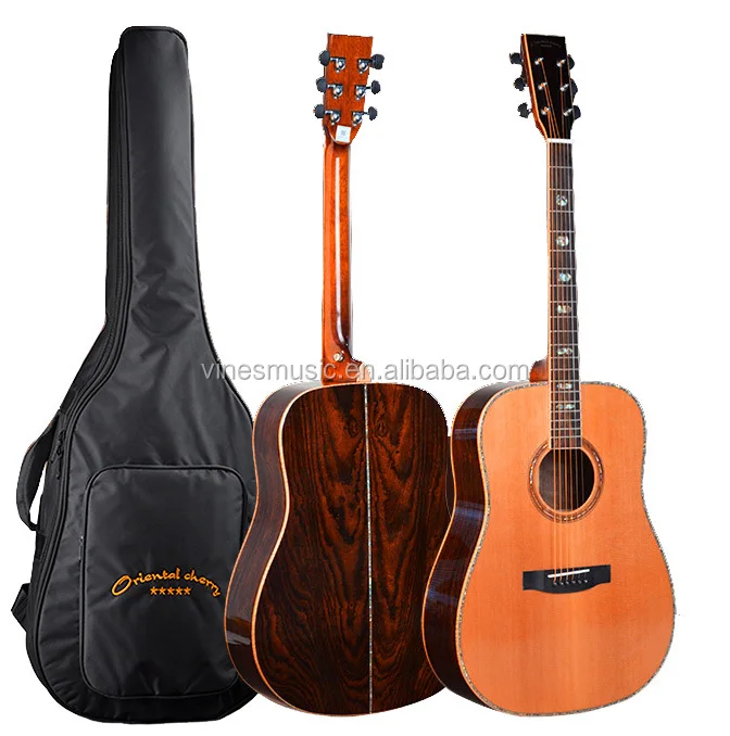 Solid Cedar Acoustic Guitar Factory Price Cutaway Acoustic Guitar Electric