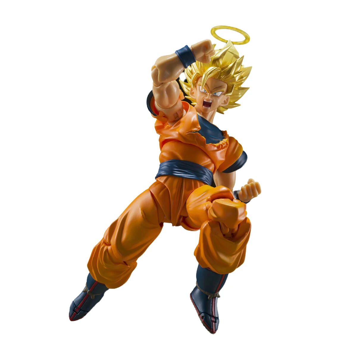 本物のバンダイオリジナルドラゴンボールフィギュアモデルキット S.H.Figuarts アニメフィギュア超サイヤ人 2 孫悟空アクションモデルおもちゃギフト