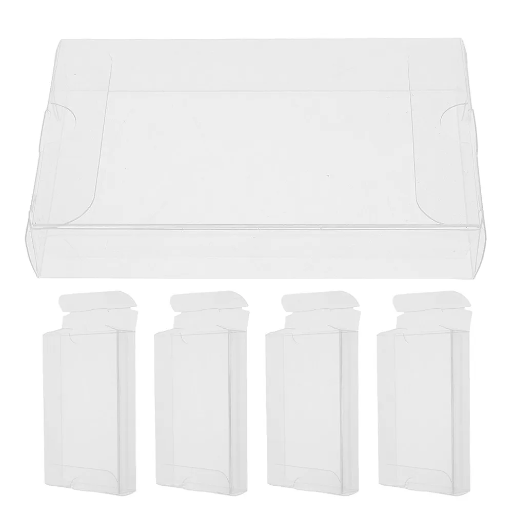 5Pcs Cassette Tape Case Clear PVC Storage Box for Audio Tapes High Transparency Dustproof Stackable Compact Preservation Case
