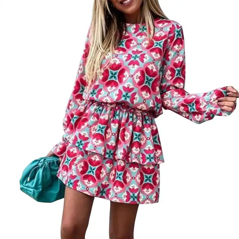 

FD3 New Women's Longsved Top Casual Skirt Two-Piece Suit Faionable Spring Collection Ele Workwear Set for Ladies