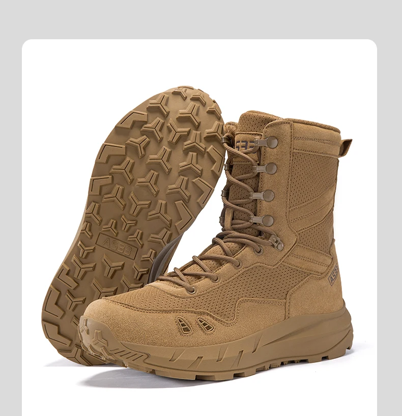 Neue taktische Stiefel für Herren, atmungsaktiv, wasserdicht, ultraleicht, für den Außenbereich, für Herren, Armee-Stiefel, schnelle Reaktion, Schnürung, Sicherheitsarbeit – Detail 38