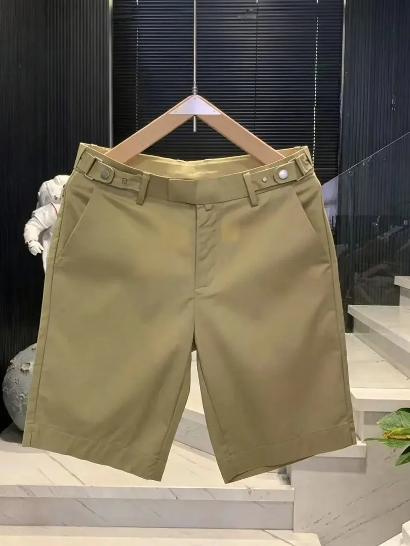 

High-Quality Casual Men's Shorts Summer 2026 Slim Fit Straight Leg Thin Cotton Pants Versatile Elastic Business Casual Shorts