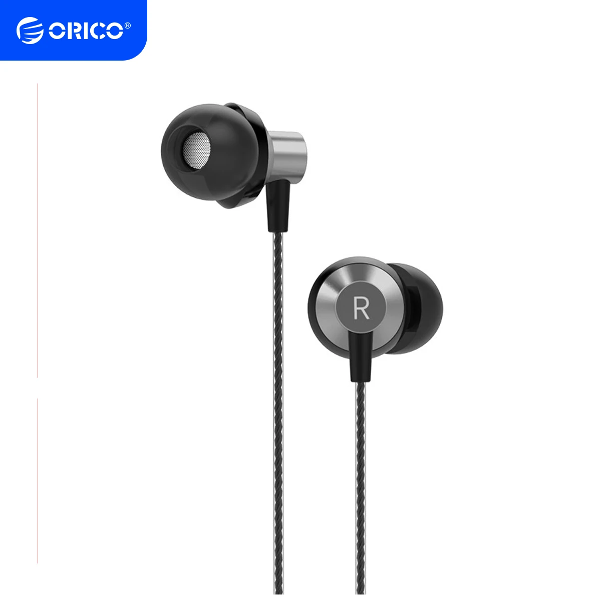 ORICO 3.5mm In-Ear Wired Earphone For Video Game Music Common Headphone Built-in Microphone Sports Music Earphones 1.2m Corde