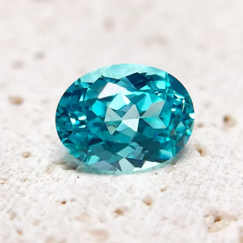 Paraiba Natural Color Oval Shape VVS1 Laboratory Diamond for DIY Jewelry Making Materials with Certificate Wholesale Price