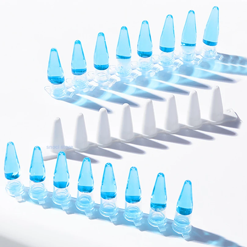 micro PCR Strip Tubes 8 Strip PCR Tube 12 Strip Centrifuge Tube Strips Micro Plastic Tube For Agarose Gene for lab Experiment