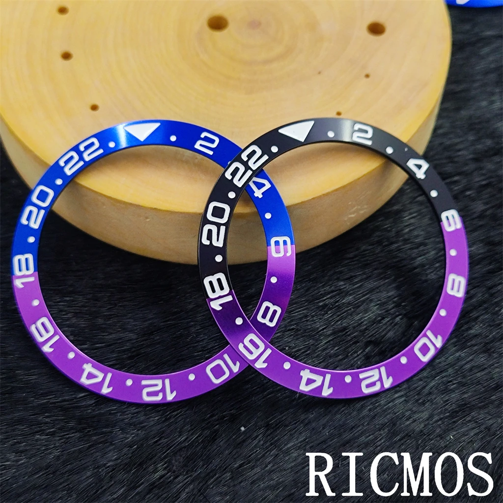 

Водонепроницаемый роскошный сменный керамический безель для часов 38 мм, синий/черный, подходит для корпуса часов 40 мм, запчасти и аксессуары