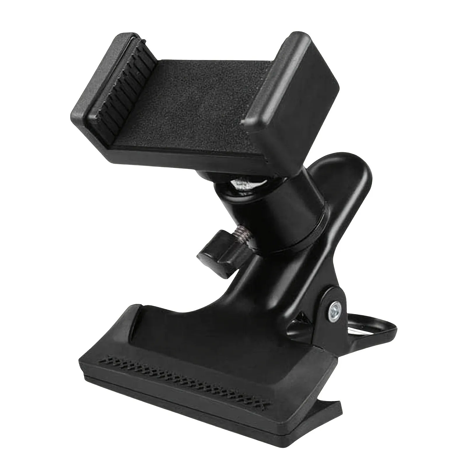 1pc Guitar Head Clip Phone Stand, Live Streaming Tripod Desktop Music Ukulele 360 Degree Rotating Stand