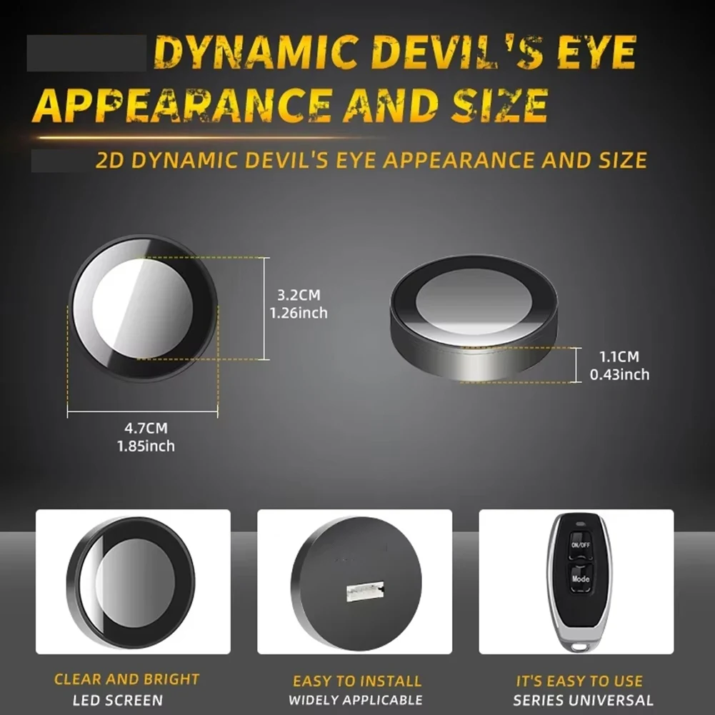 A19Q-LED Devil Eyes Autokoplampen Decoratie Devil Eye Light LED Dynamische Auto Motor SUV Koplamp Eye Lights Accessoires