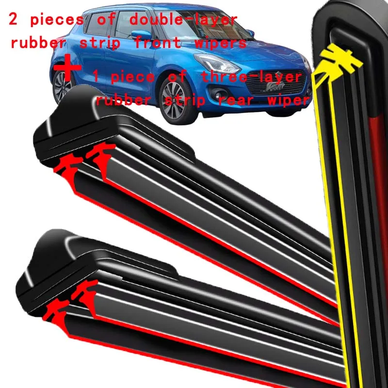 

Для Suzuki Swift V AZ 2017-2023 2018 2019 2020 стеклоочиститель передние и задние щетки стеклоочистителя лобовое стекло щетки для окон 21 "+ 18" + 10"