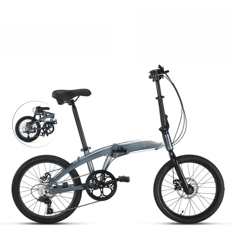 

Aluminum alloy ultra-light parent-child folding bicycle adult variable speed pedal bicycle with children