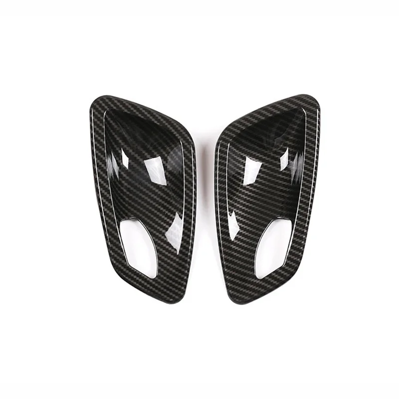 2x Carbon Fiber Style Interior Door Handle Bowl Cover Trim For BMW E92 E93 335i M3 Couple 2007-2013