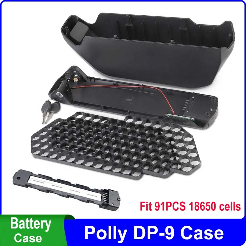 POLLY DP-9 Battery Case 36V 48V 52V Empty Box Fit 91PCS 18650 Cells Nickel Strip BMS for DP9 eBike Battery DIY 10S9P 13S7P 14S6P