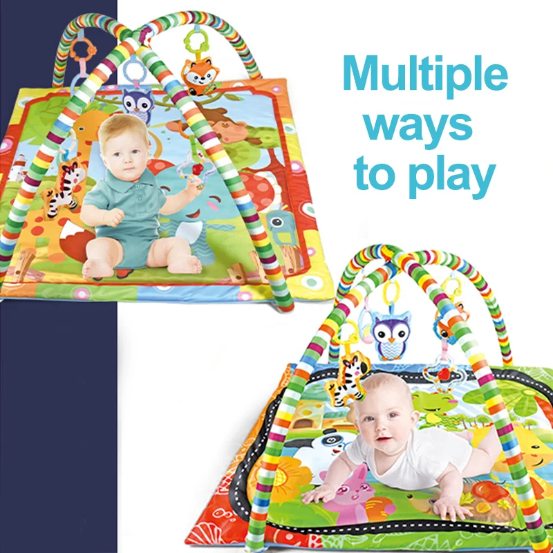 Colorful Square Baby Fitness Frame Educational Children Play Mat Rack Infant Crawling Blanket Play Rug Gift Kid Activity Gym Mat