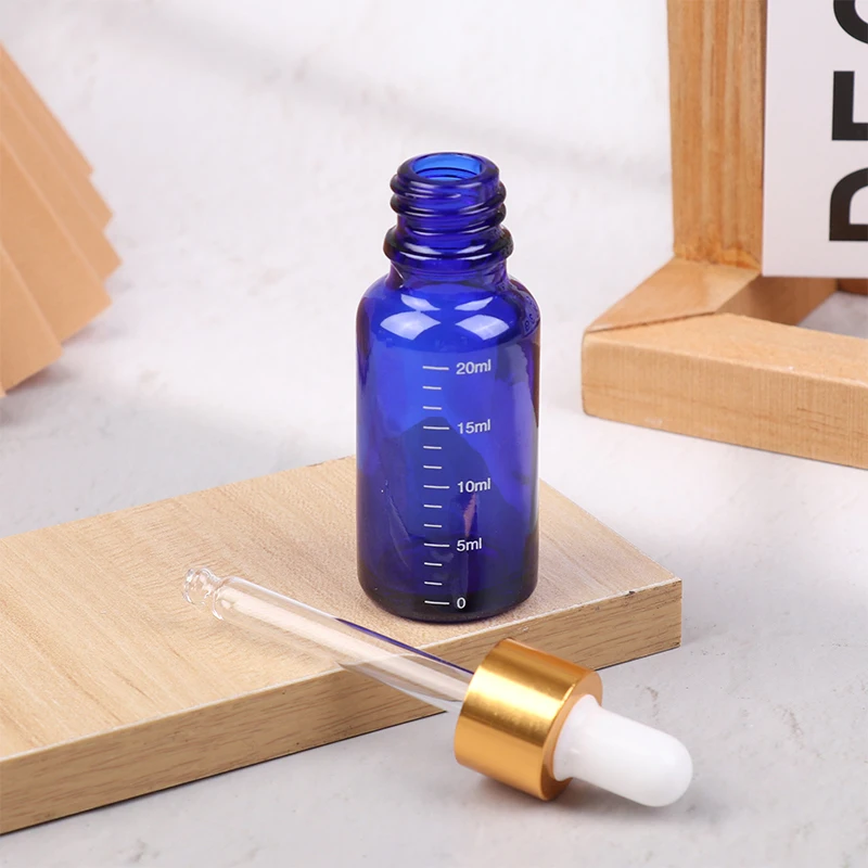 5 ml-100 ml Tropfflaschen Mit Skala Reagenz Augentropfen Blau Glas Aromatherapie Flüssigkeit Pipette Flasche Nachfüllbare Flaschen reise