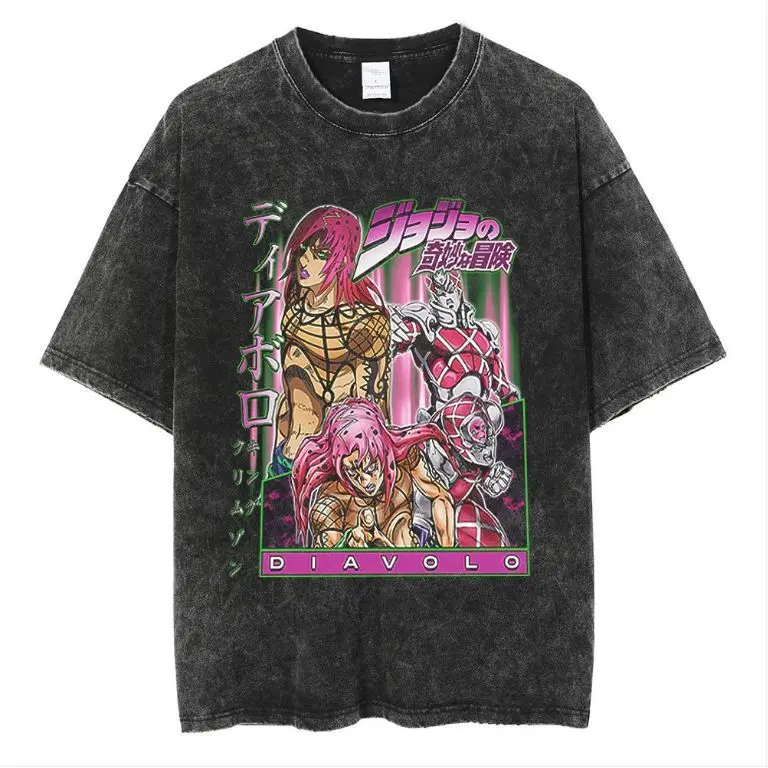 

Футболка унисекс Chainsaw Man Pochita в стиле ретро 2026, летняя, хлопковая, винтажная, с эффектом потертости, оверсайз, уличная одежда, с аниме-принтом