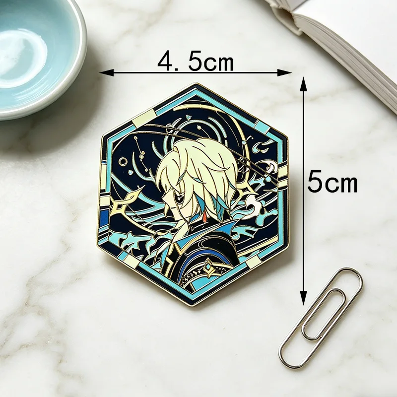Honkai: Star Rail Evanescia Cosplay-Anstecker, Spiel-Anime Anaxagoras Khaslana Cipher Pin, Niedliche Dekoration, Halloween-Party-Kostüm-Requisiten – Detail 15