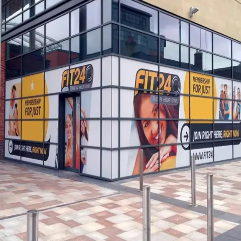 AIMOR Wholesale Custom Logo Glass Film Stickers Various Materials for Advertising And DecorationMall store glass doors