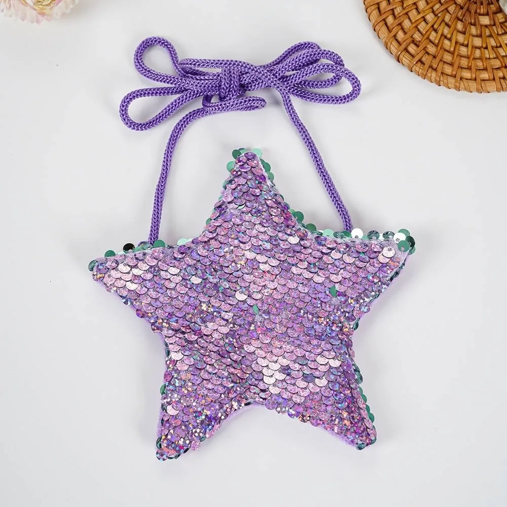 New Shiny Sequins Coin Purse Mini Cute Princess Student Purse Pouch Decorative Children Crossbody Bag Gift